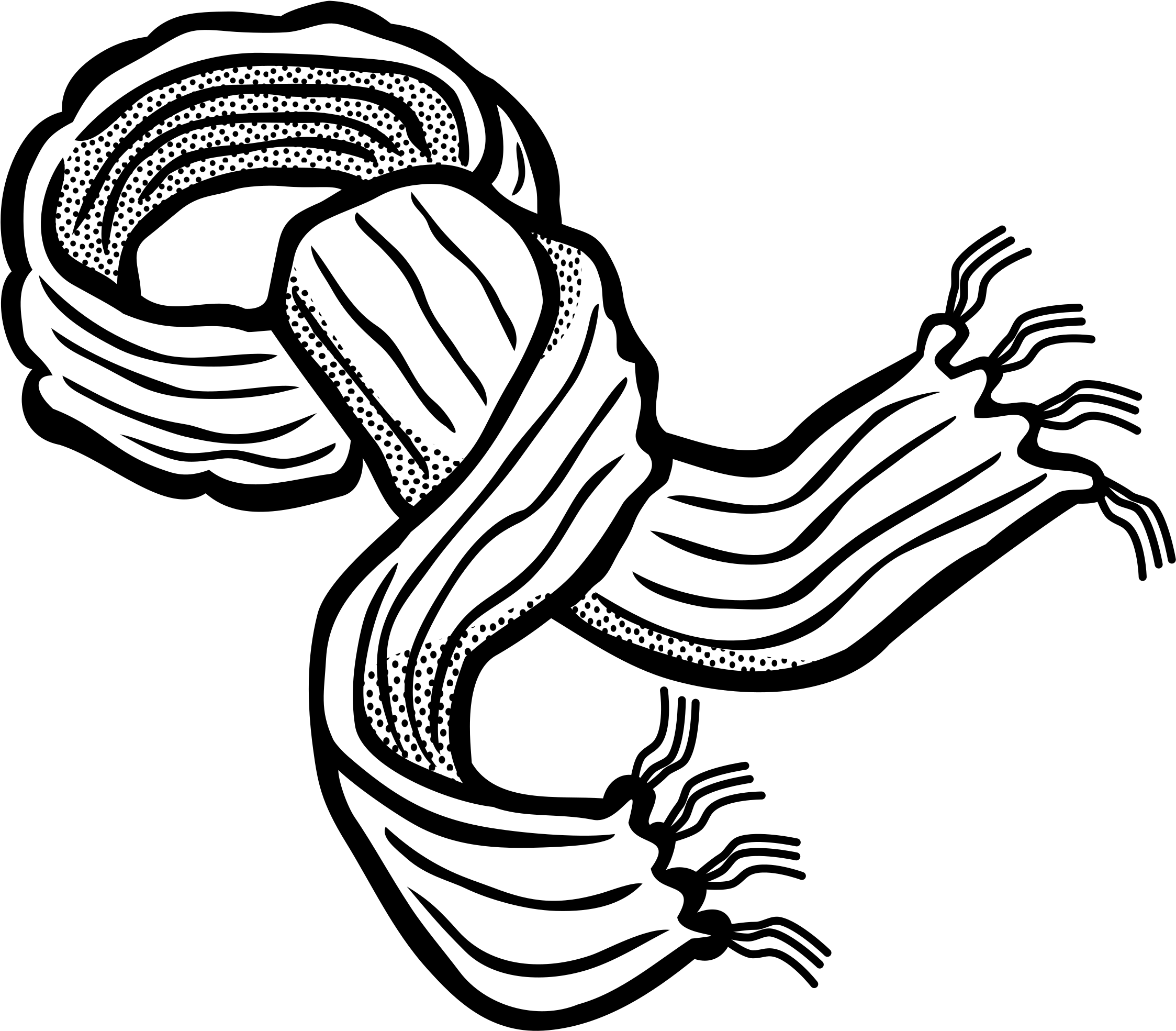 Clipart - Scarf Line Art (2400x2120)