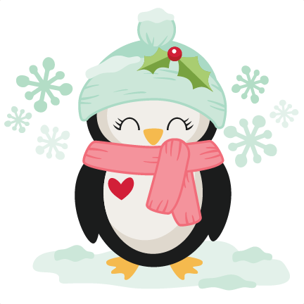 Winter Christmas Penguin Svg Scrapbook Cut File Cute - Miss Kate Cuttables Christmas (432x432)