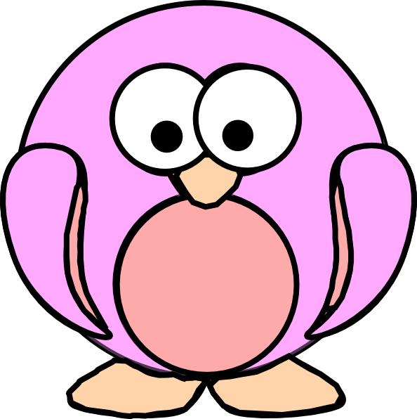Purple Penguin Clip Art - Outline Of A Penguin (594x596)