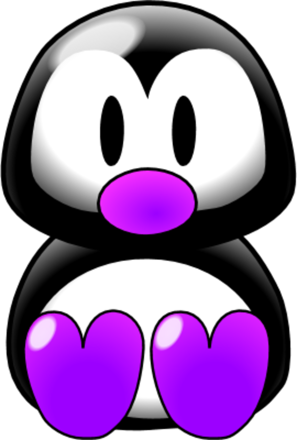 Baby Penguin Sitting With Feet Forward - Easy To Draw Cute Penguins (600x889)