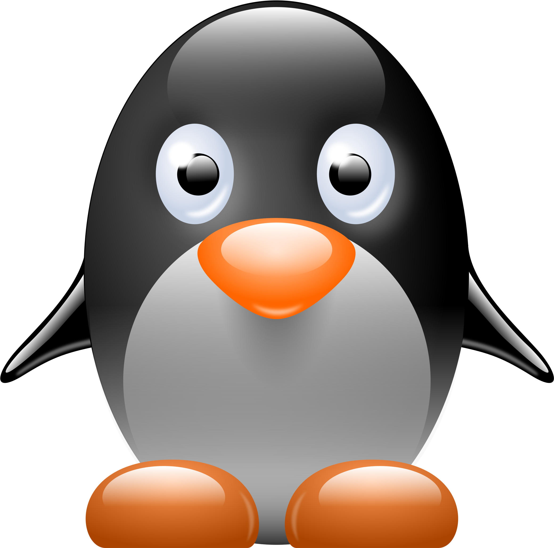 Little Penguin Clipart - Cartoon Penguin Png (2400x2386)