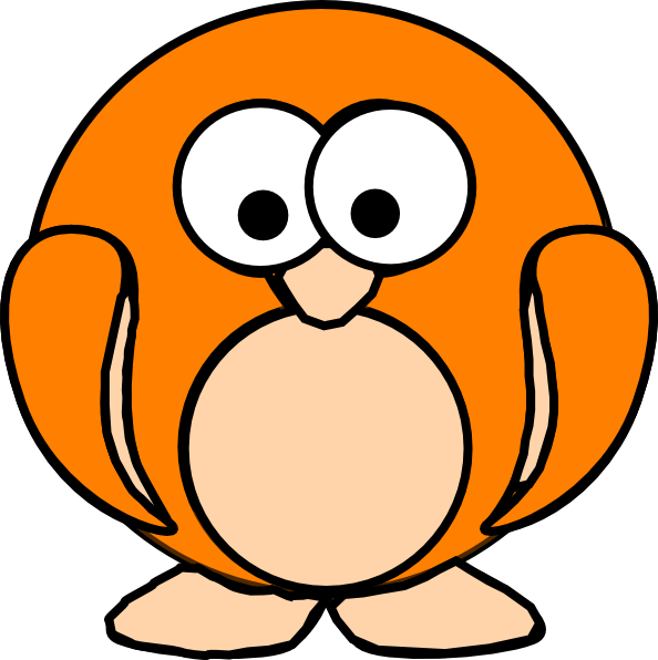 Orange Penguin Clipart (594x596)