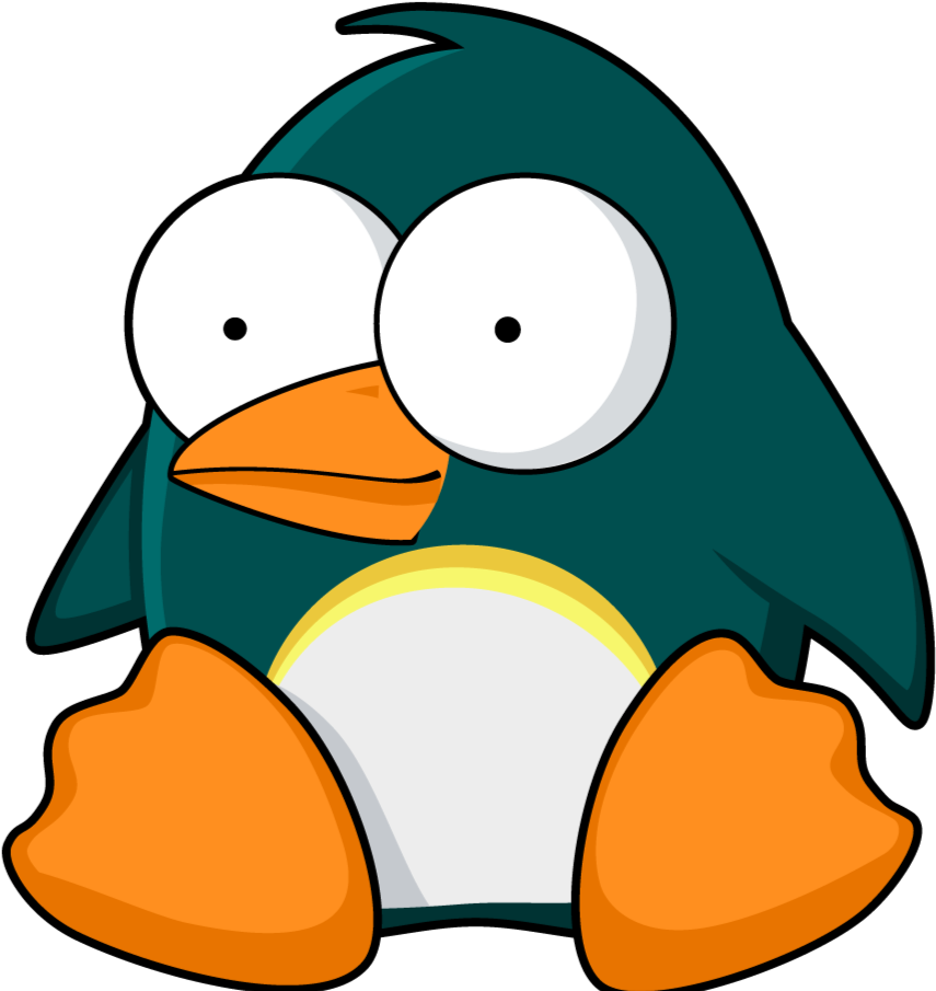 Green Border Clipart - Funny Cartoon Penguin (905x905)