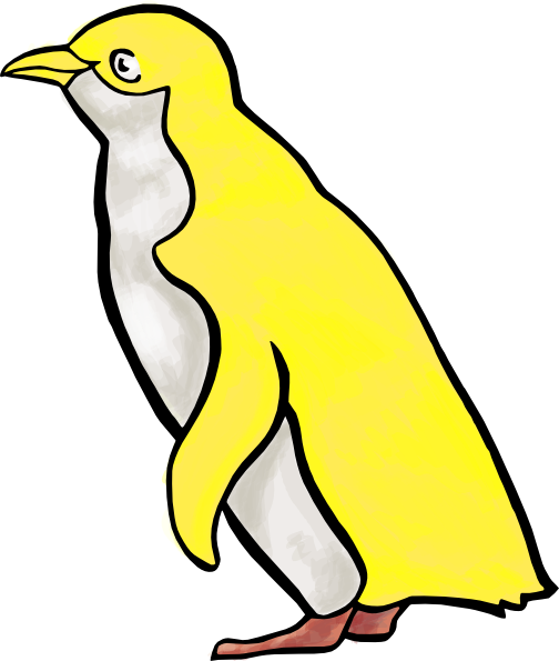 Yellow Penguin Clip Art (504x595)