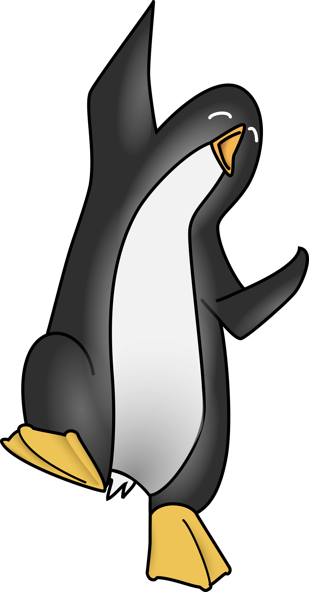 Mbtwms Penguin Linux Art 999px 235 - Dancing Penguin (1254x2400)