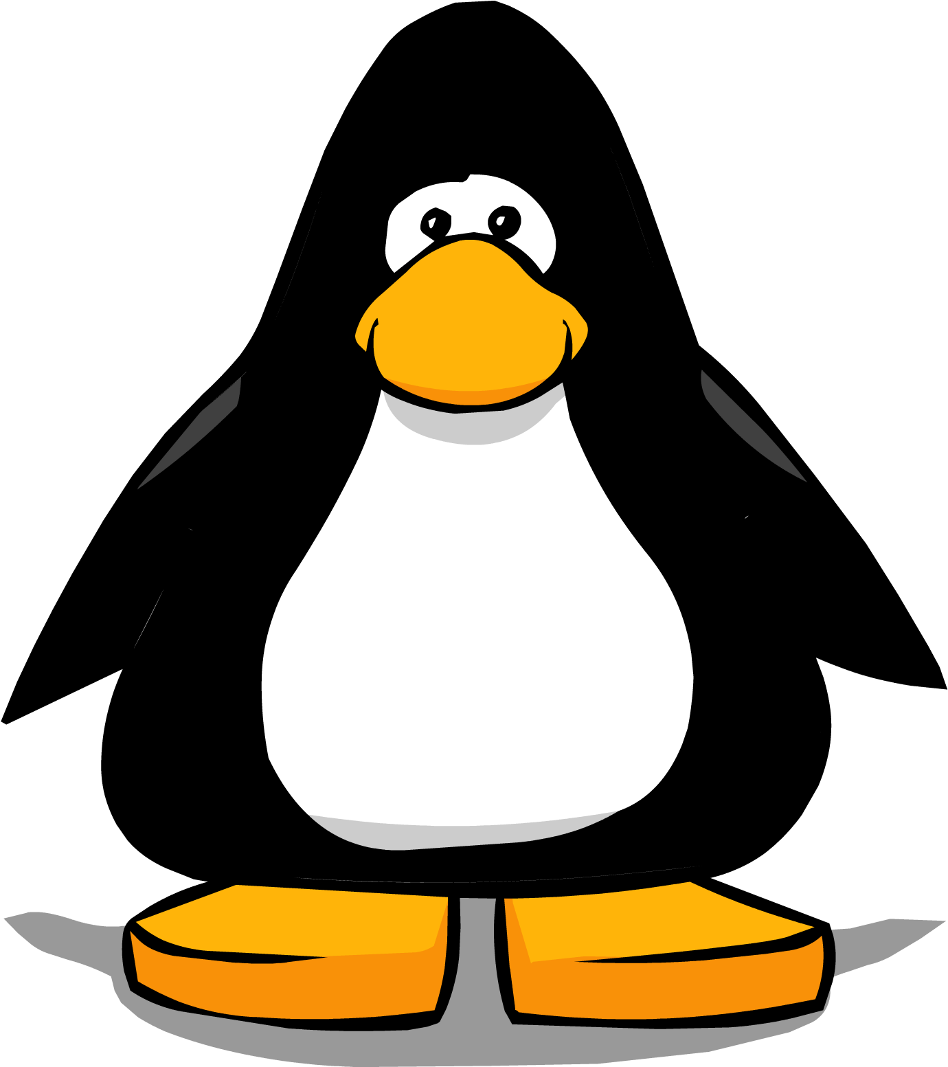 Penguin Png - Club Penguin Negro (1390x1561)