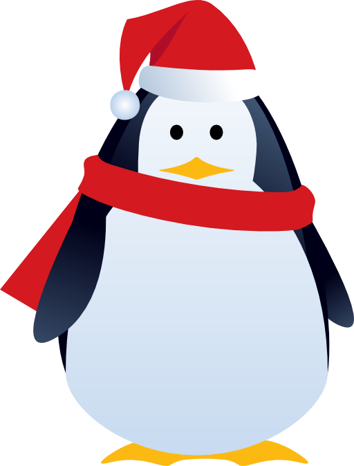 Christmas Penguin - Penguin Christmas Clip Art (512x674)