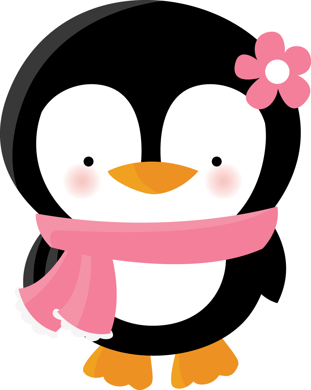 Green Penguin Clip Art - Cute Girl Penguin Clipart (1031x1291)