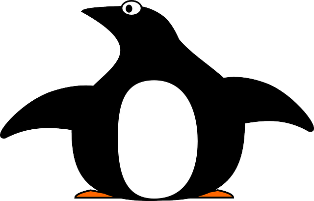 Bird Pinguin, Tux, Animal, Simple, Bird - Simple Angry Animal Outline (640x409)