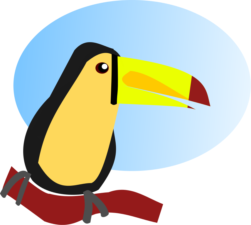 File - Toucan Cartoon - Svg - Wikimedia Commons - Clip Art (855x768)