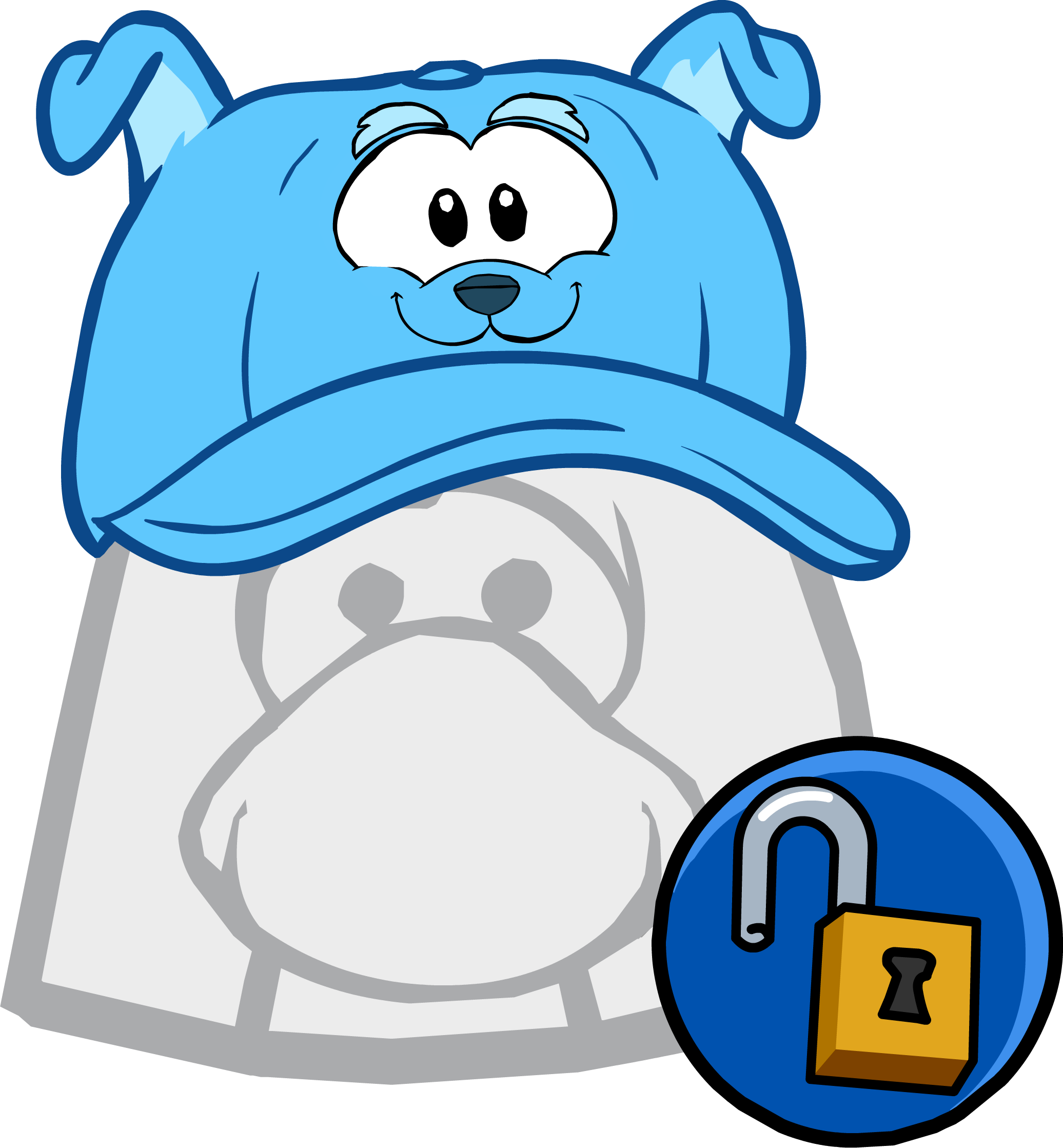 Blue Border Collie Hat - Club Penguin The Flip (2072x2237)