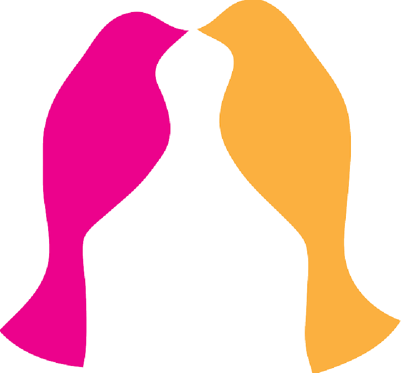 Love Birds On A Wire Silhouette (800x746)