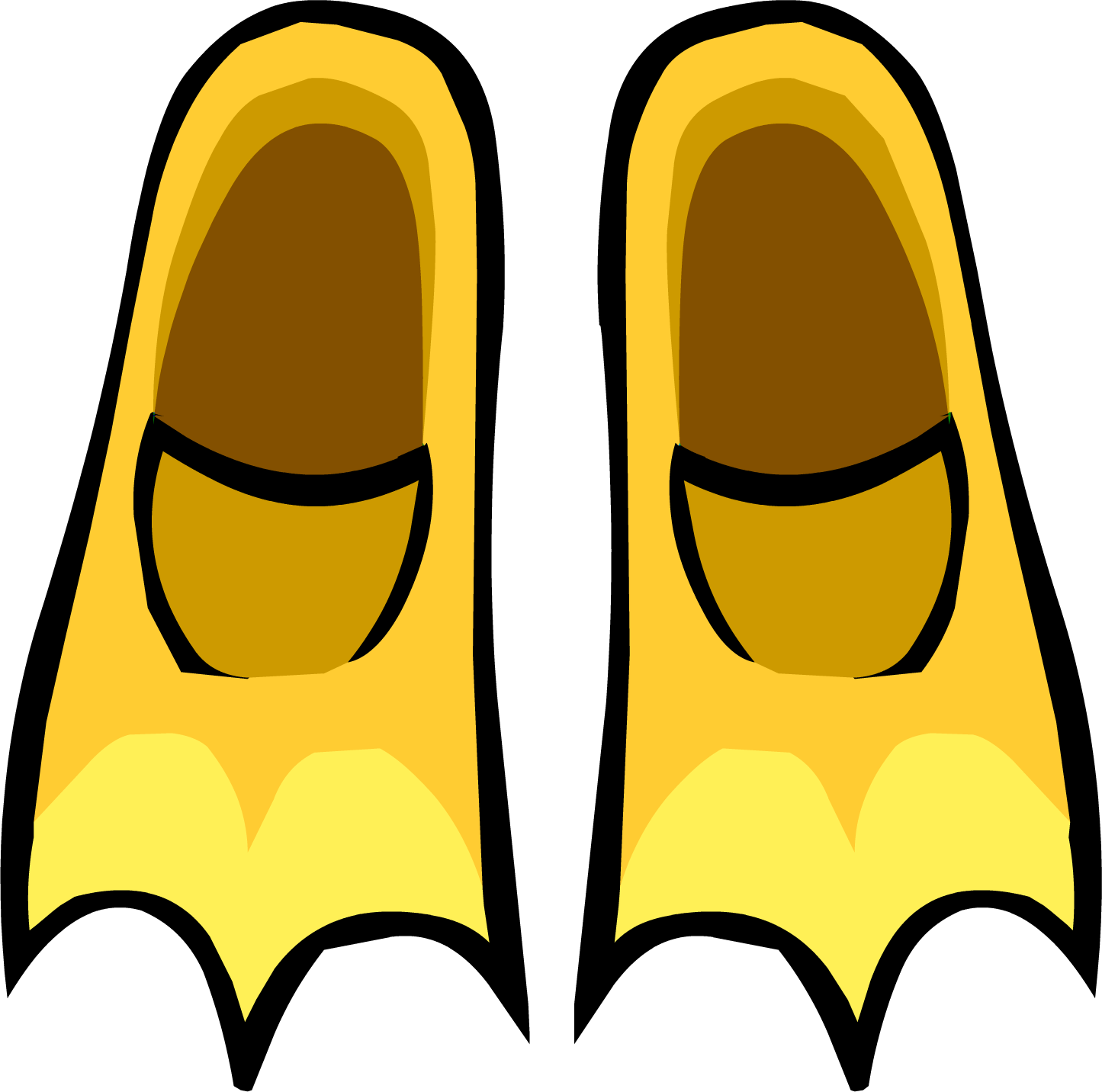 Flippers Clipart Penguin - Club Penguin Flippers (1445x1432)