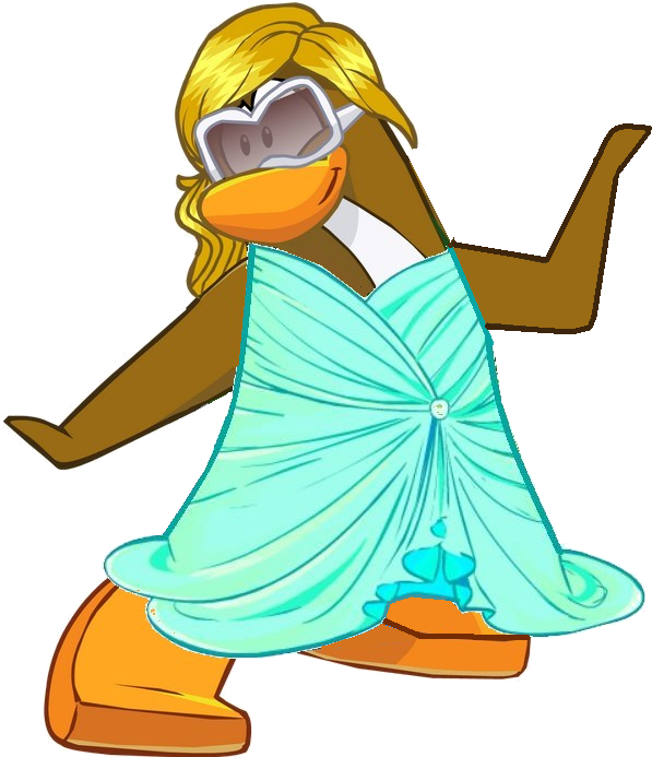Female Penguin In Prom Dress - Duck (712x723)