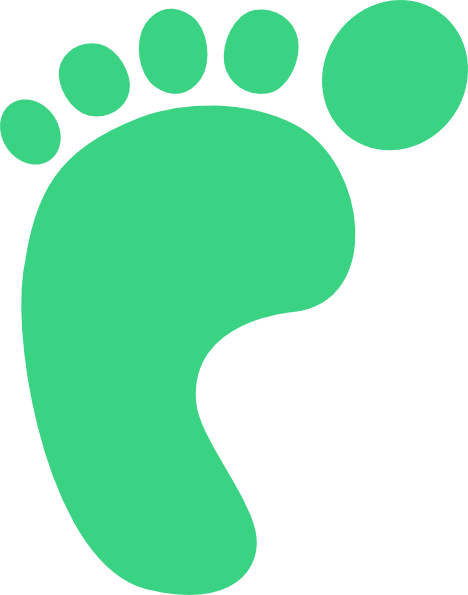 Blue Foot Yes Clip Art - Foot Print (468x595)