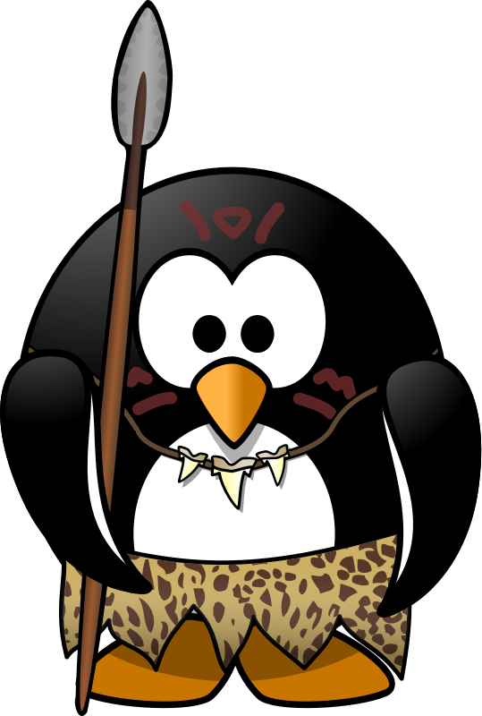 Native Penguin Clip Art At Clker - Stone Age And Iron Age (539x800)