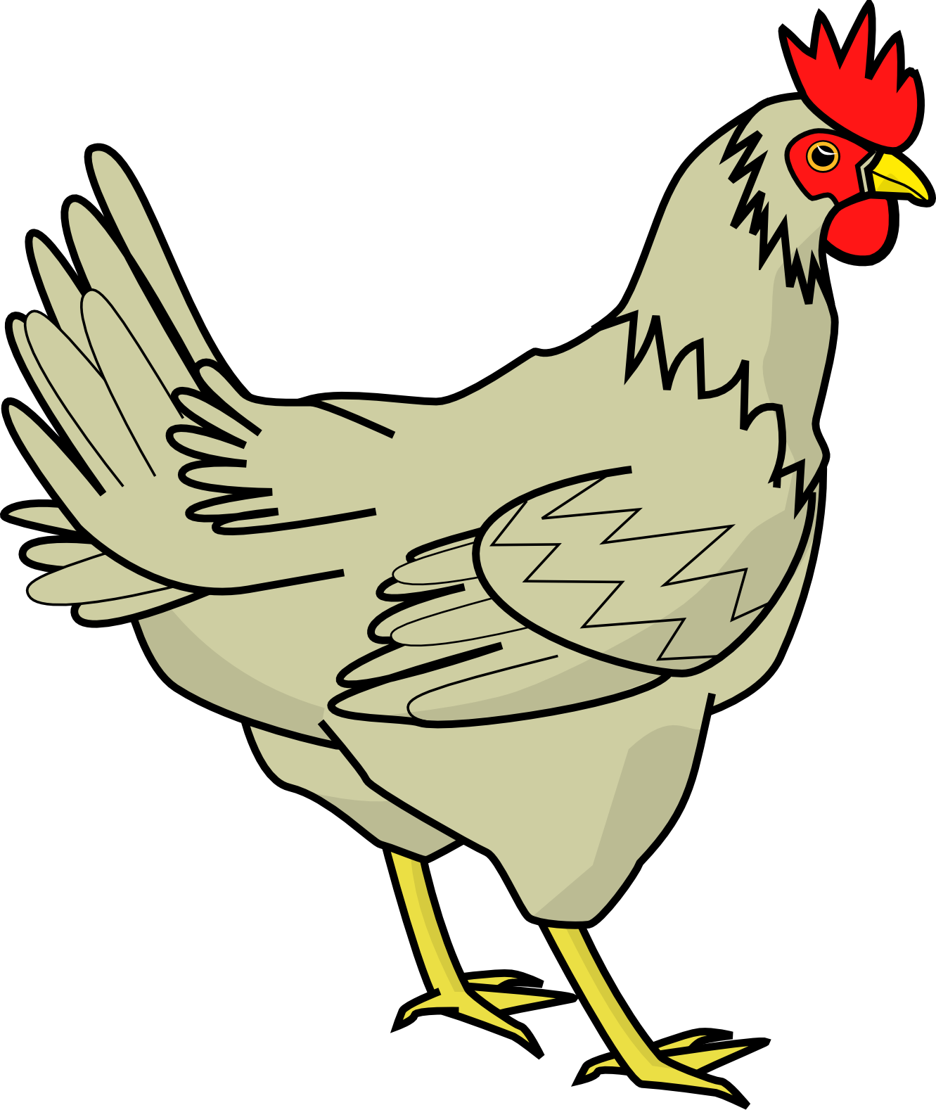 Chicken Clipart Black And White Davidone Chicken Black - Chicken Clipart (1331x1578)