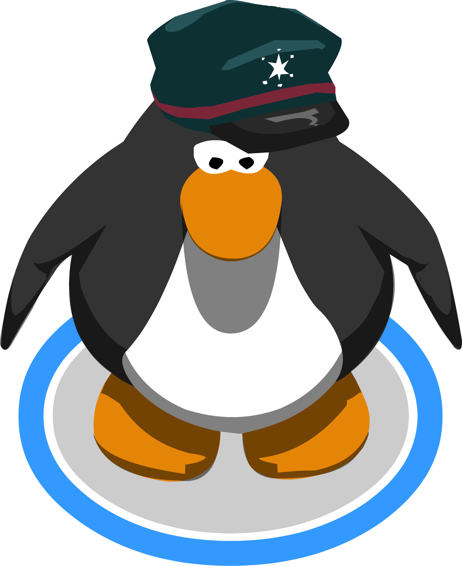 Holiday Conductor Hat Ig - Club Penguin 3d Penguin (1482x1816)
