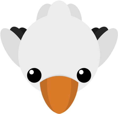 Artistic Idea[artistic] Pelican - Cartoon (500x500)