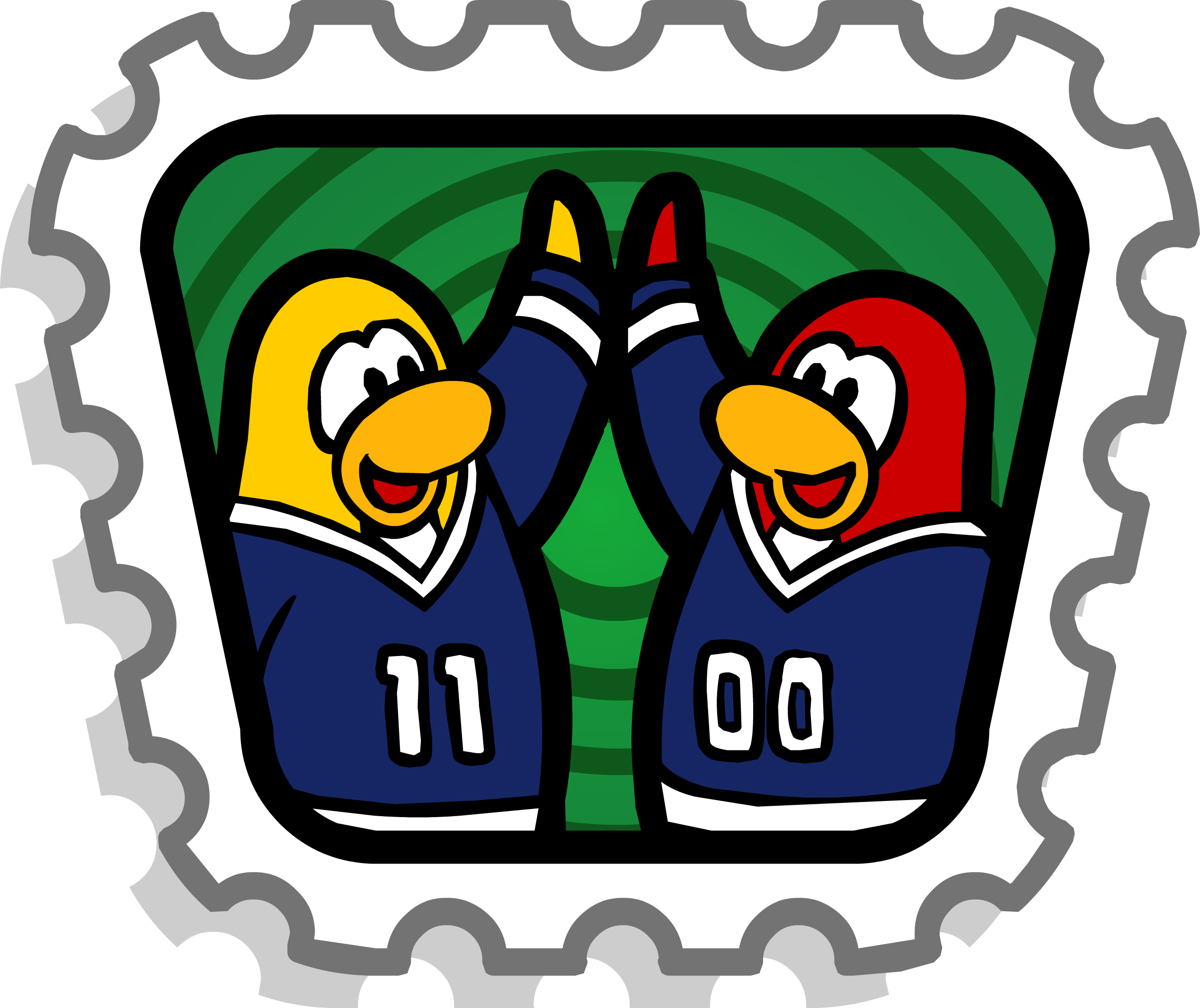 Gameday Stamps - Club Penguin Insanity Stamp (2535x2128)