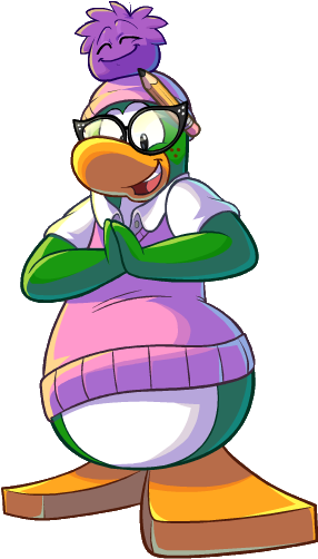 However, Aunt Arctic Did Come To The Holiday Party - Club Penguin Aunt Arctic (336x510)
