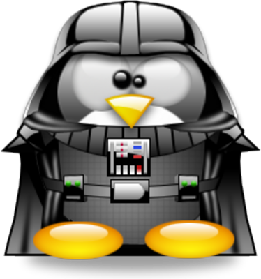 Google Image Result For Http - 10 Pieces Of Powered By Linux Darth Vader Edition Sticker (374x400)