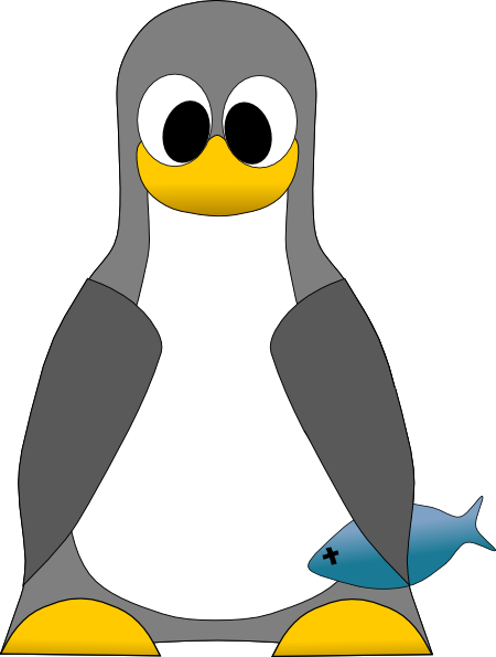 Tux - Clipart - Fish Clip Art (450x595)