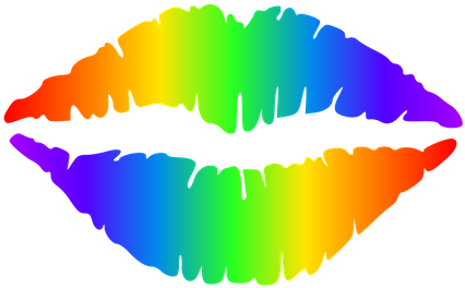 Lèvres Bouche Baiser Rouge À Lèvres Coloré - Lips Decal (480x340)