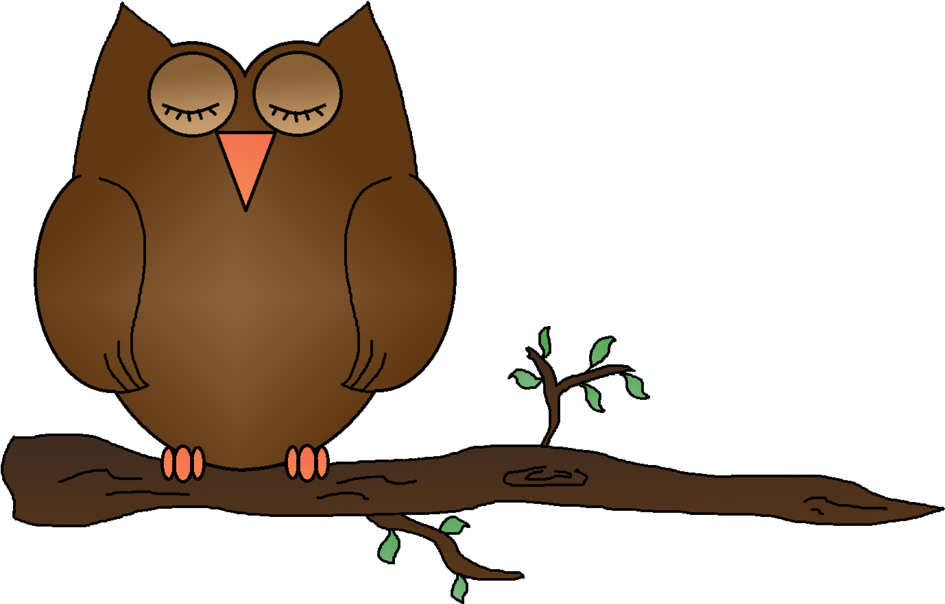 Cute Owl Clip Art Xbox One - Clip Art Sleeping Owl (1398x1124)