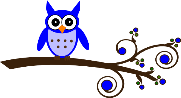 Cute Blue Owls Free Download Clip Art Free Clip Art - Baby Owl Clip Art (600x325)