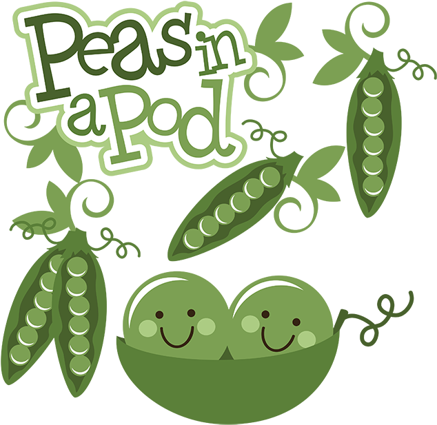 Extremely Two Peas In A Pod Clipart Svg Scrapbook Collection - Extremely Two Peas In A Pod Clipart Svg Scrapbook Collection (648x625)