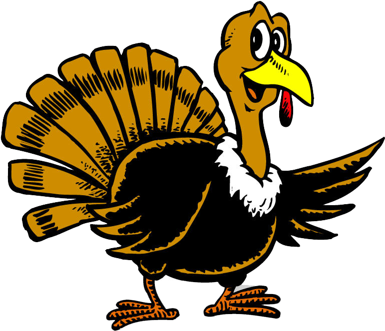 Eating Turkey On Thanksgiving - Turkey Cartoon (900x701)
