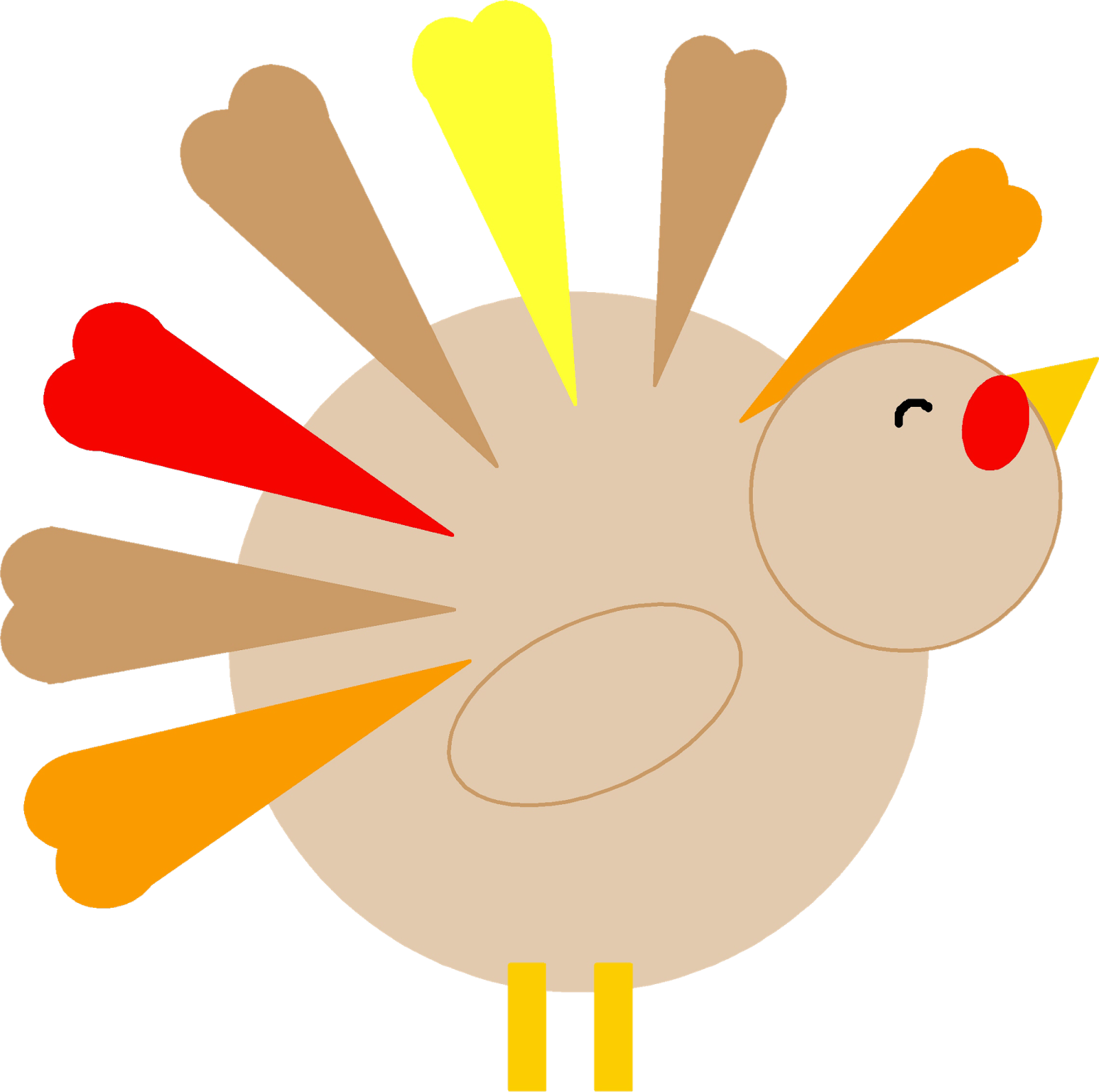 Thankful Turkey Clipart - Thankful Turkey Clipart (1600x1589)