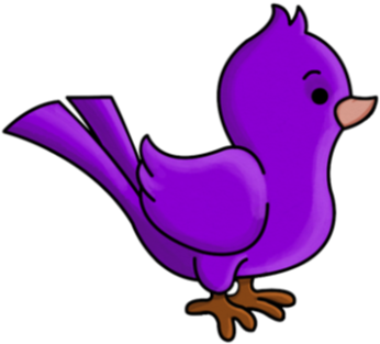 Smart Exchange Usa Purple Bird Clipart - Blue Bird Shower Curtain (420x420)