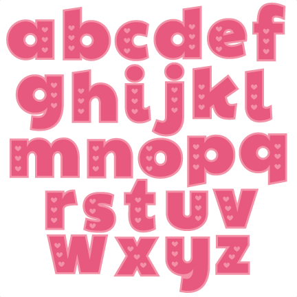 Lettering Clipart Scrapbook - Pink Small Alphabet Letters (432x432)