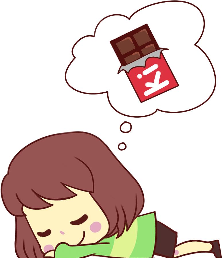 Undertale Desktop Clipart - Undertale Chara And Chocolate (1000x1000)