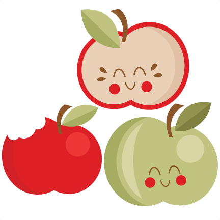 Cute Apple Set Svg Scrapbook Cut File Cute Clipart - Clip Art (432x432)