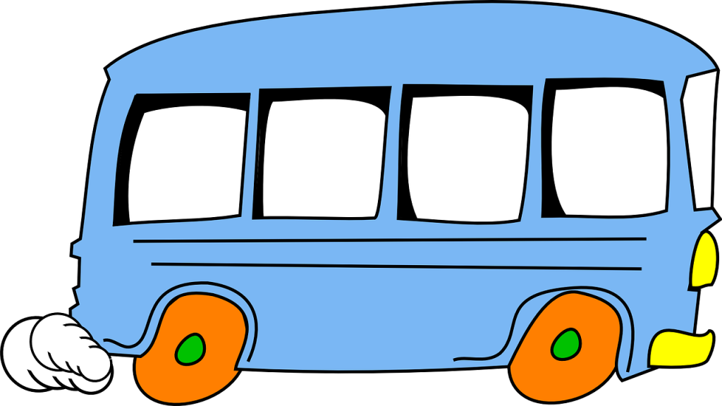Bus Cartoon Speeding Cute Vehicle Isolated - Bus Animado Png (1280x720)