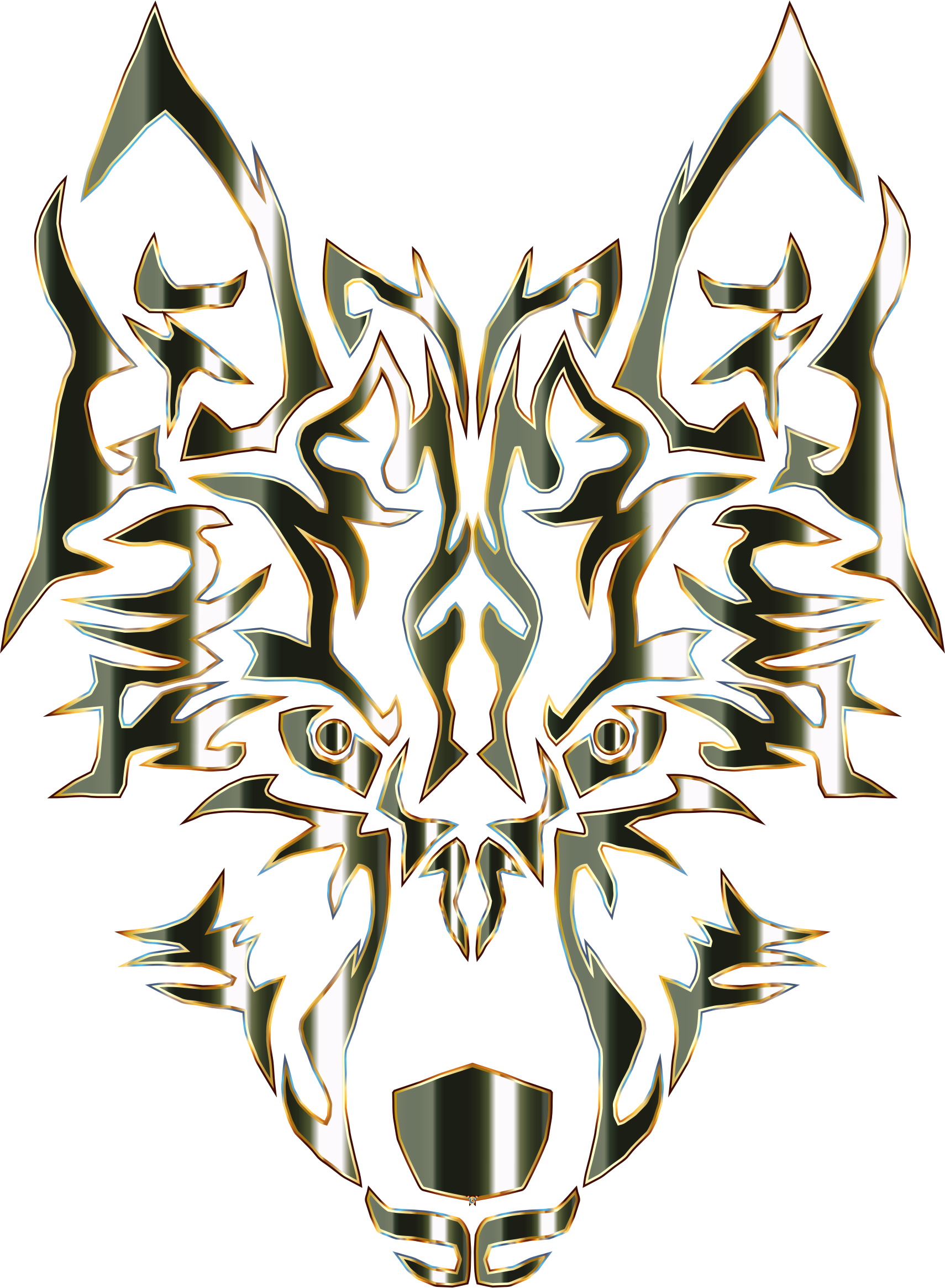 Wolf Clipart Tribal Wolf - Wolf Logo Transparent Background (1710x2329)