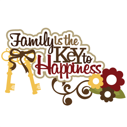 Family Is The Key To Happiness Svg Scrapbook Title - Family Titles For Scrapbooking (432x432)