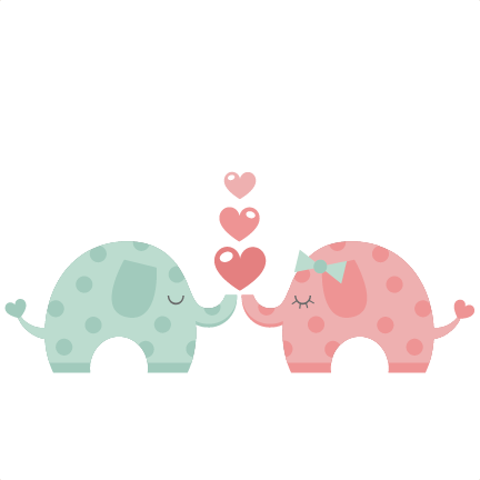 Elephants In Love Svg Scrapbook - Scalable Vector Graphics (432x432)