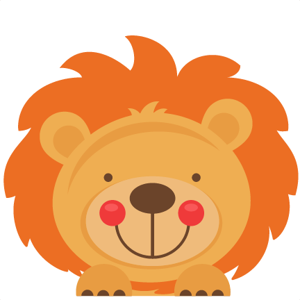 Peeking Lion Svg Scrapbook Cut File Cute Clipart Files - Jungle Animals Peeking Clipart (432x432)