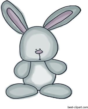 Cute Easter Bunny Clip Art Image - Clip Art (450x450)