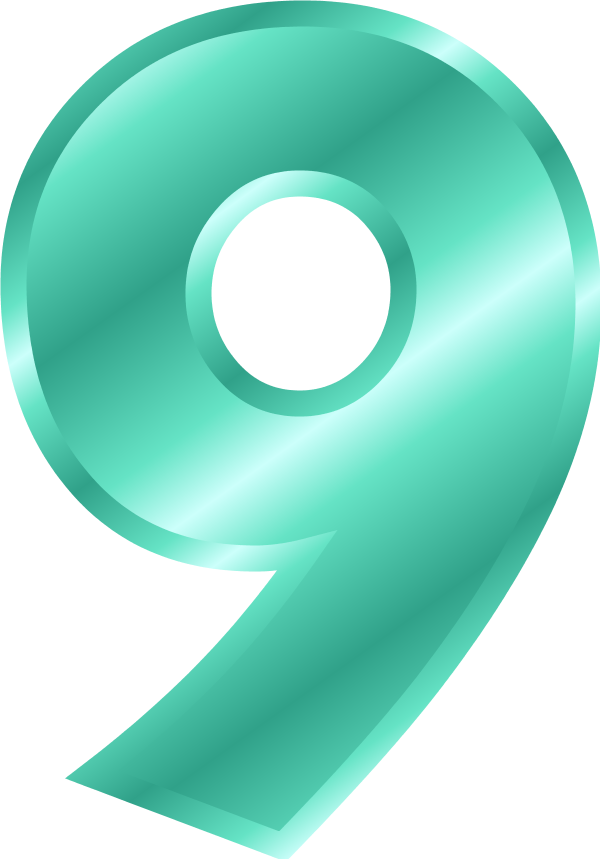 Number 9 Clipart - Number (600x859)