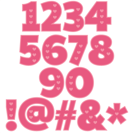 Valentine Numbers Scrapbook Cuts Svg Cutting Files - Clip Art (432x432)