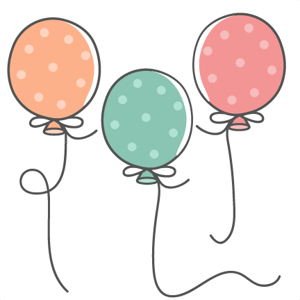 Polka Dot Balloons Scrapbook Cuts Svg Cutting Files - عيد سعيد كرتون (432x432)