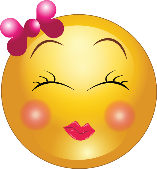 Cute Girl Smiley Faces - Cute Girl Smiley (512x554)