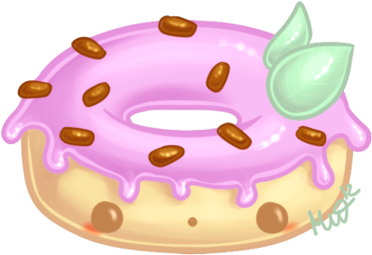 Cute Donut By Metterschlingel - Chibi Donut (450x314)