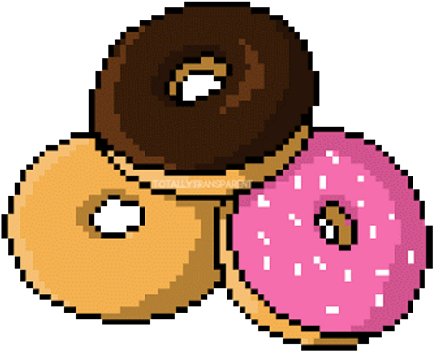 Dona Donut Pink Tumblr Cute Food Png Transparent Transp - Animated Food Transparent (1024x1024)