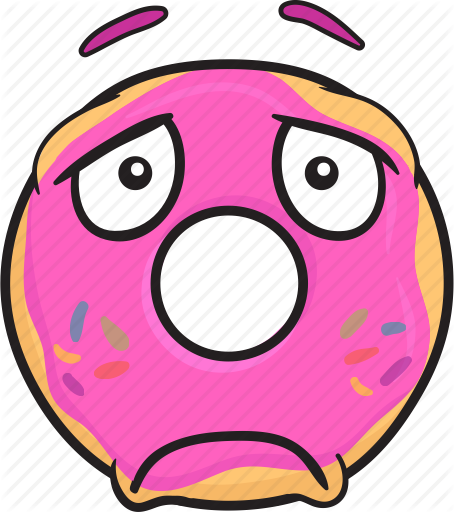 Bakery Cartoon Donut Doughnut Emoji Smiley Icon Icon - Sad Donut Clip Art (454x512)